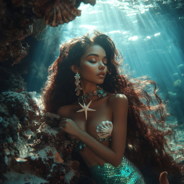 Mysterious Mermaids Allure in Big Blue Sea